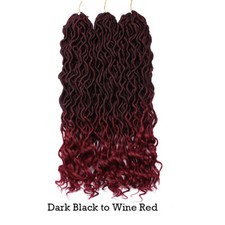 100% Natural Faux Locs Dread Lock Crochet Braiding Full Head Black Brown Ombre