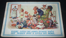 Old Comic BIG FAMILY LOTS OF KIDS CHAOS NURSE BRINGS 2 MORE BABIES TWINS Humour