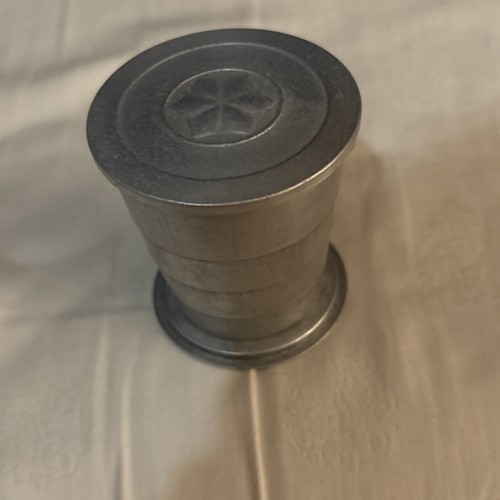Collapsible tin drink cup - tin,