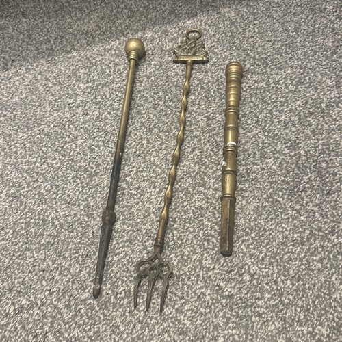 Old vintage brass fire - old,