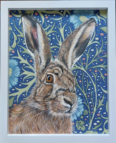 Original large wildlife hare - original,