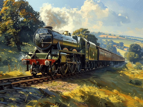 Steam train canvas picture - steam,