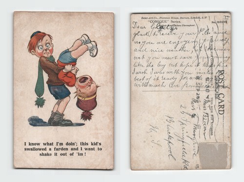 Vintage postcard comic - vintage,