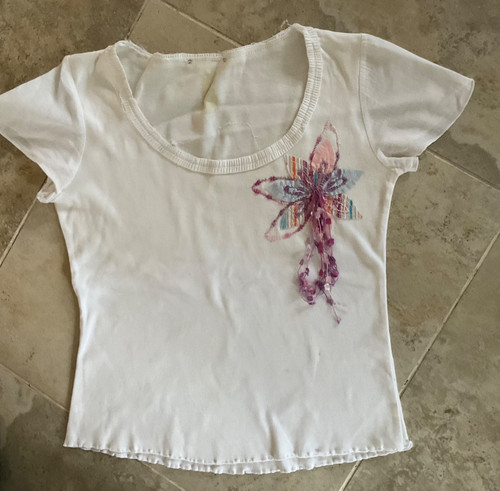 White ladies top cap sleeved - white,