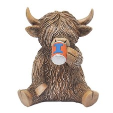 HIGHLAND COW  DRINKING IRON