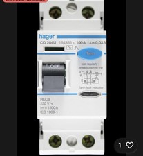 Hager CD284U 100A 30mA RCD AC