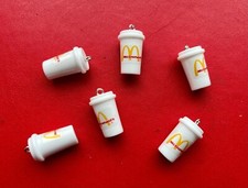 5 X MCDONALDS DRINK CUP CHARMS