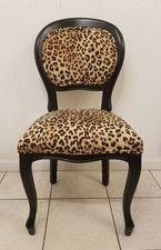 MADE TO ORDER LEOPARD PRINT VINTAGE ITALIAN DINING / ACCENT  CHAIR
