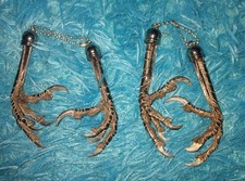 CROW CLAW Gothic Pagan Steampunk VooDoo Keyring Keychain Taxidermy NOT ENDANGERE