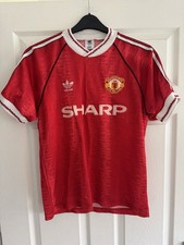 Manchester United Vintage 1990/1992 Adidas Red Home Retro Football Shirt Size M