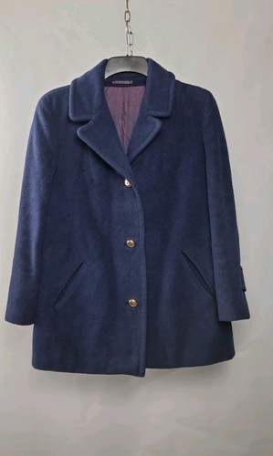 Vintage navy wool mohair - vintage, blend