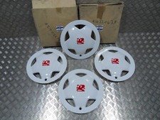 Genuine Vauxhall Nova SR Set of 4 Wheel trim covers Red Griffin 1983 to 1993 NOS