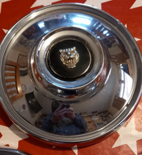 Jaguar. Chrome Hub Caps. 9" diameter (3 off)