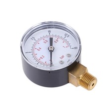 Low pressure gauge for fuel air oil gas water 50mm 0-15 PSI 0-1 bar 1/4 BSPOH ZS