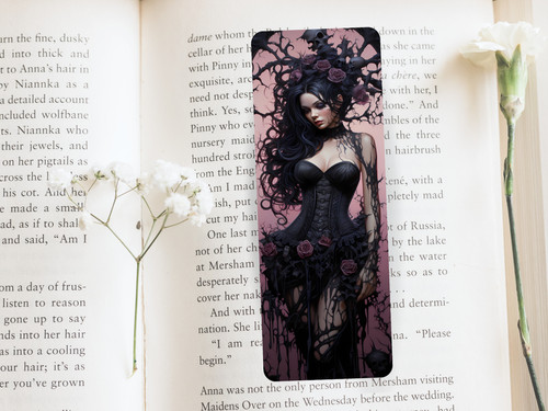 Goth witch printed bookmark - witch,