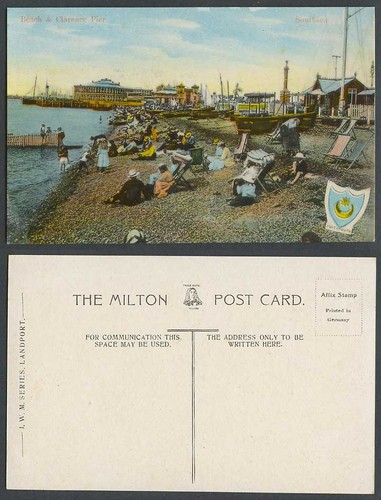 Southsea old colour postcard - southsea,