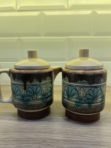 Vintage hand painted pottery - hand-painted,
