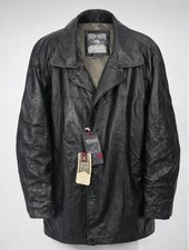 Black Faux Leather Long Coat