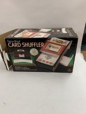Cardinal Deluxe Wood Automatic Card Shuffler 1-2 Decks Electric Casino Man Cave