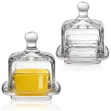 ZOOFOX 2 Pack Glass Butter