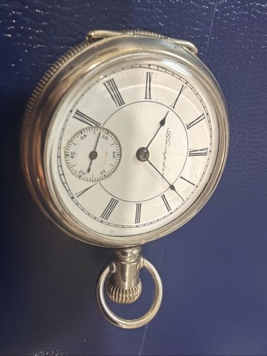 Hampden silverine pocket watch - silverine,