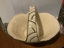 Arthur Wood "Garden Wall" basket vase,  from the Art Deco era of the 1930s