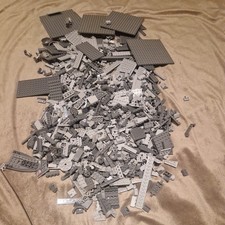 lego light bluish grey And Dark Grey Bulk Bricks Joblot 1.5kg