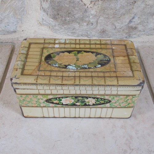 Vtg biscuits candy sweet - , tin