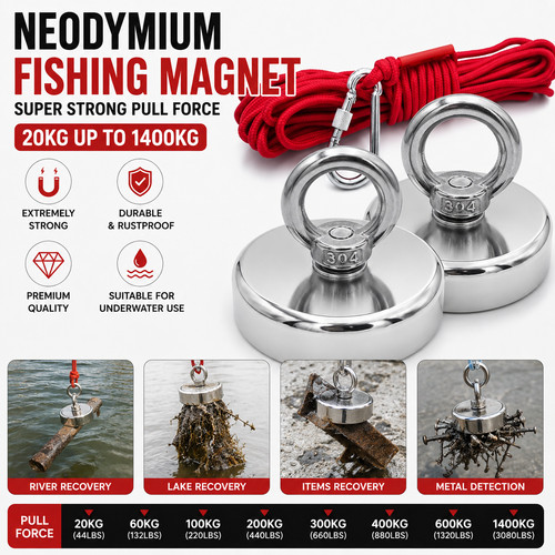 Neodymium fishing magnet - neodymium,