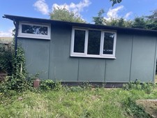 Office Cabin The Classic Range "Smart" Dark green outer White interior  