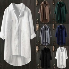 Plus Size Womens Cotton Linen