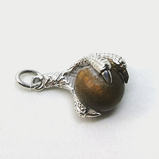 VINTAGE, NUVO, TOUCH WOOD / WUD, SILVER CHARM / PENDANT, EAGLE CLAW / TALON