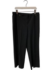 Slimma Black Trousers Button Detail Size 14 UK Made in Turkey 1 NWH001