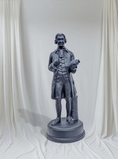 Vintage Wedgwood Black Basalt Figure Josiah 1970 Jasperware Pottery Figurine