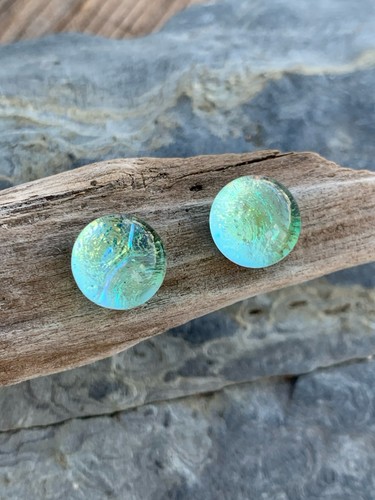 Sterling silver dichroic - silver, glass