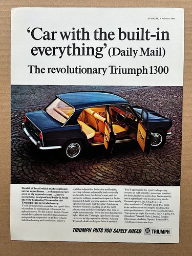 Triumph 1300 memorabilia - 1300(1968),