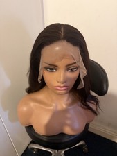 New 18 inches Light Brown Human Hair Curly 13x4 lace frontal wig 