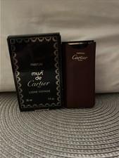 MUST DE CARTIER LIGNE VOYAGE 30ml PARFUM DAB-ON IN LEATHER POUCH *VERY RARE*