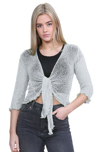 Ladies tie shrug 4 - up, sleeve