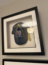 Signed & framed Paul Gascoigne Replica Euro 96 England V Scotland Cap