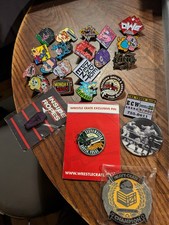23 x Wrestle Crate Pin Badges