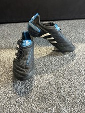 Retro Adidas Predator X SG Football Boots Black Blue Old School Boots Size Uk 7