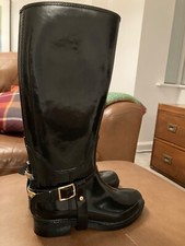 Womens Ted Baker Black Riding Boot Style Wellingtons Size 3