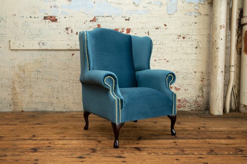Duck egg blue velvet - egg, fabric