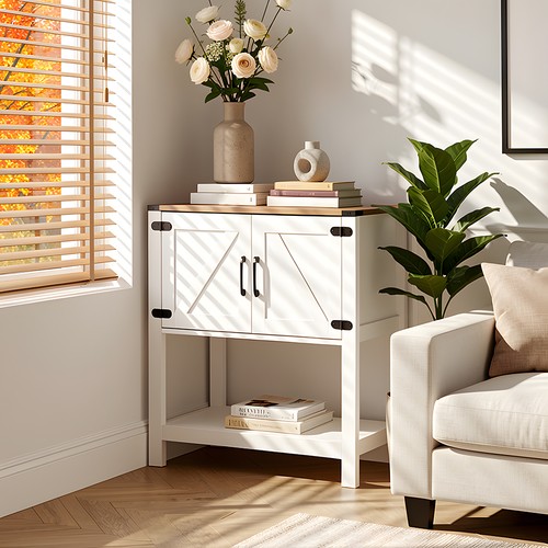 White sideboard cabinet - white, modern