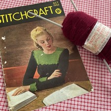 Vintage STITCHCRAFT October 1942 ~ Wartime Knitting Sewing Patterns