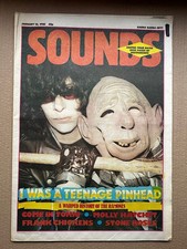 RAMONES SOUNDS MAGAZINE JANUARY 12 1985 - RAMONES COVER + FEATURE INSIDE (cover 