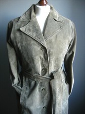 GREEN LEATHER COAT TRENCH 14