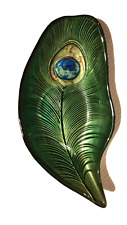 Peacock Feather Glass Dish