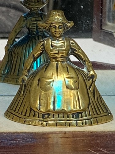 Vintage bell hand brass - bell,